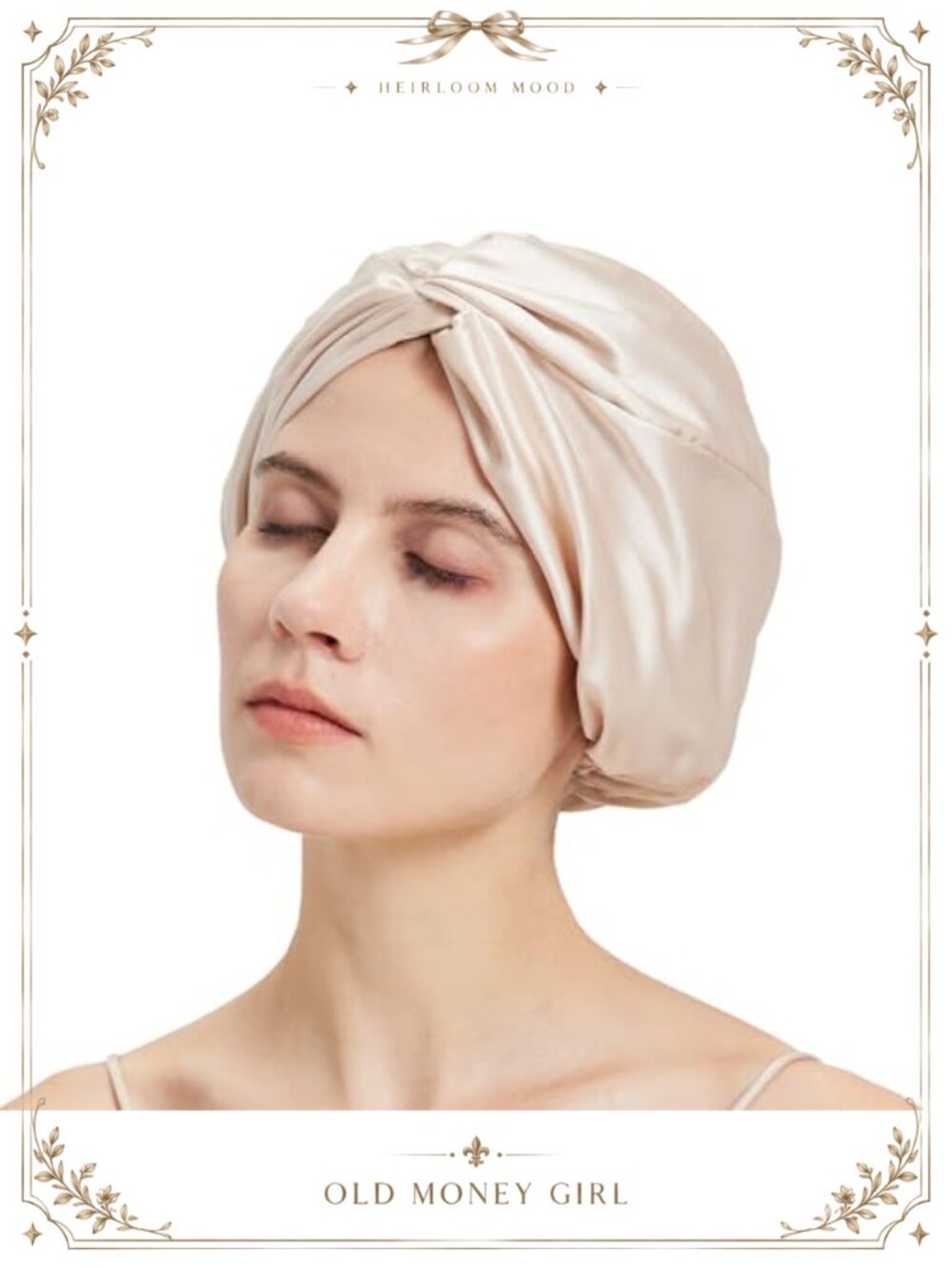 Mulberry Silk Bonnet Double-Layered Hair Bonnet Sleep Cap Turban